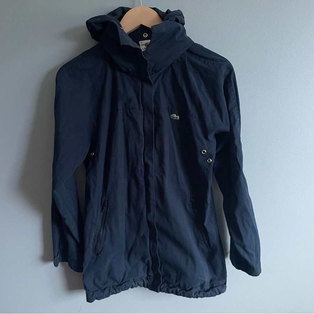 LACOSTE ultra light cotton hooded jacket